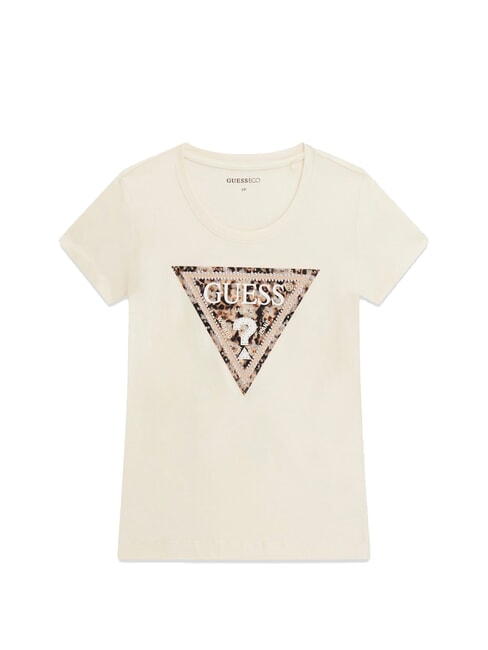 LEO TRIANGLE Tricou cu m&acirc;necă scurtă alb perlat - tricou