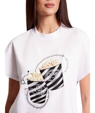 GUESS POPCORN Tricou din bumbac alb purpuriu - tricou - 3