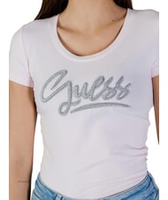 GUESS SCRIPT tricou alb purpuriu - tricou - 3
