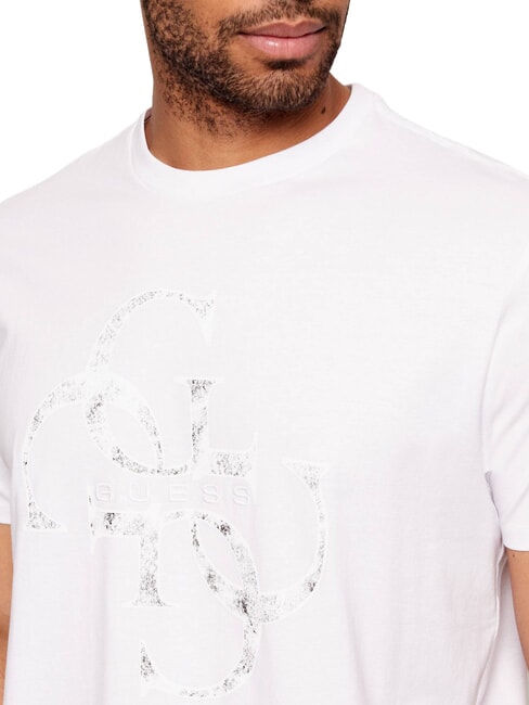 SHIMMER 4G Tricou din bumbac alb purpuriu - tricou