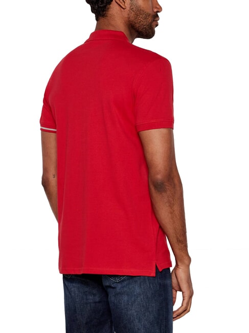 BASIC Tricou polo din bumbac roşu - maiou Polo