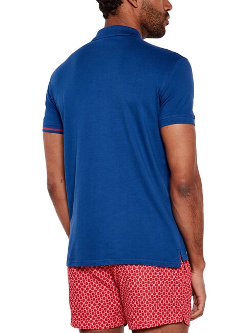 BASIC Tricou polo din bumbac albastru - maiou Polo