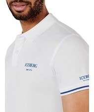 ICEBERG BASIC Tricou polo din bumbac alb - maiou Polo - 3