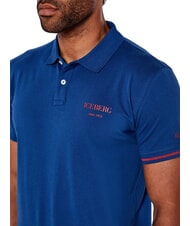 ICEBERG BASIC Tricou polo din bumbac albastru - maiou Polo - 3