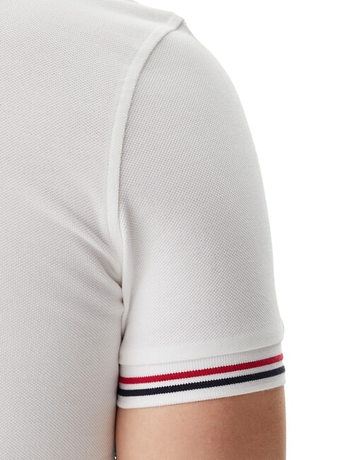 TH TIPPED Tricou polo cu m&acirc;necă scurtă, croială slim fit alb - maiou Polo
