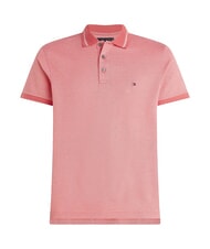 TOMMY HILFIGER TH Tricou polo cu m&acirc;necă scurtă din bumbac roz - maiou Polo - 4