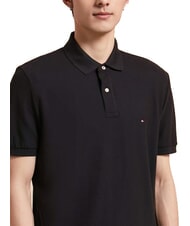 TOMMY HILFIGER TH Tricou polo cu m&acirc;necă scurtă din bumbac ck negru - maiou Polo - 3
