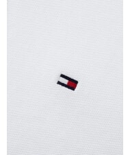 TOMMY HILFIGER TH Tricou polo cu m&acirc;necă scurtă din bumbac alb strălucitor - maiou Polo - 4