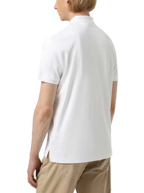TH Tricou polo cu m&acirc;necă scurtă din bumbac alb - maiou Polo