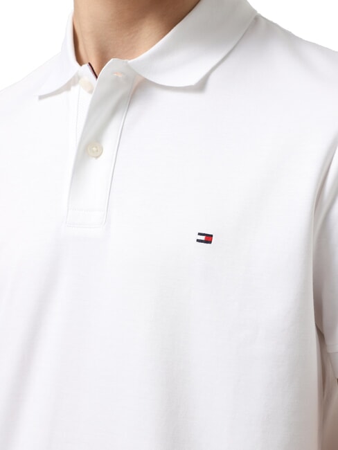 TH Tricou polo cu m&acirc;necă scurtă din bumbac alb - maiou Polo