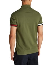 TOMMY HILFIGER TH Tricou polo cu m&acirc;necă scurtă și logo elastic verde armată - maiou Polo - 2
