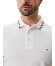 TOMMY HILFIGER TH TIPPED Tricou polo cu m&acirc;necă scurtă, croială slim fit alb - maiou Polo - 3