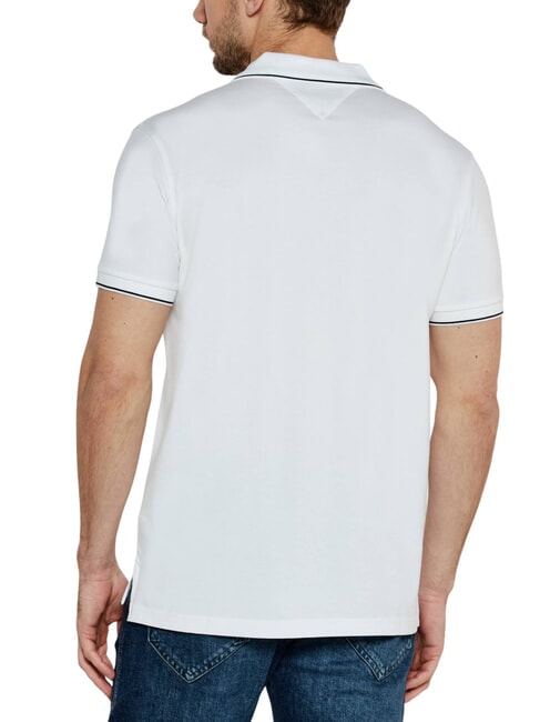 TH Tricou polo cu m&acirc;necă scurtă și bordură alb - maiou Polo