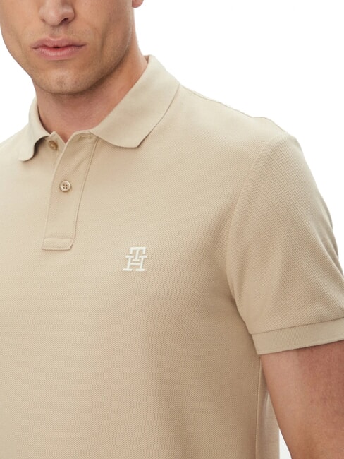 TH Tricou polo cu m&acirc;necă scurtă și broderie cu monogramă lemn de santal - maiou Polo