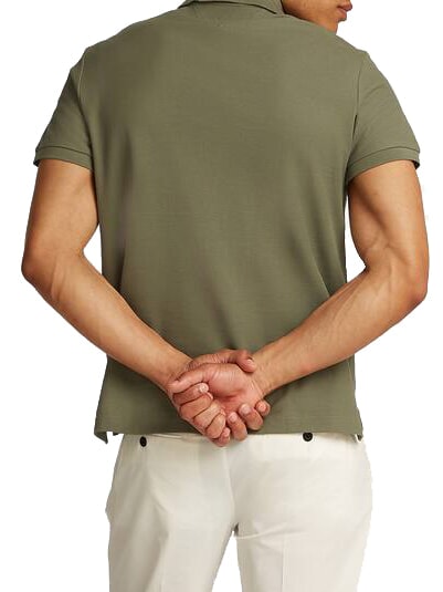 TH Tricou polo cu m&acirc;necă scurtă și broderie cu monogramă verde de luptă - maiou Polo