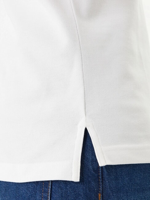 TH Tricou polo cu m&acirc;necă scurtă, croială regulată alb - maiou Polo