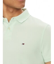 TOMMY HILFIGER TH Tricou polo cu m&acirc;necă scurtă, croială regulată verde opal - maiou Polo - 3
