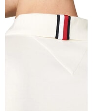 TOMMY HILFIGER TH Tricou polo cu m&acirc;necă scurtă și panglică la guler alb - maiou Polo - 3
