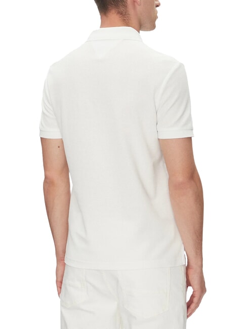 TH Tricou polo cu m&acirc;necă scurtă și broderie cu monogramă alb - maiou Polo