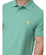 TOMMY HILFIGER TH Tricou polo cu m&acirc;necă scurtă și broderie cu monogramă Fort Green - maiou Polo - 3
