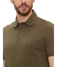 TOMMY HILFIGER TH Tricou polo cu m&acirc;necă scurtă, croială regulată verde armată - maiou Polo - 3