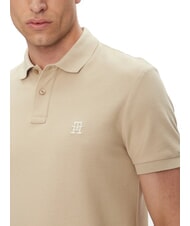 TOMMY HILFIGER TH Tricou polo cu m&acirc;necă scurtă și broderie cu monogramă lemn de santal - maiou Polo - 3