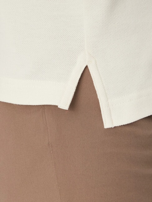 TH Tricou polo cu m&acirc;necă scurtă, croială regulată petală de fildeș - maiou Polo