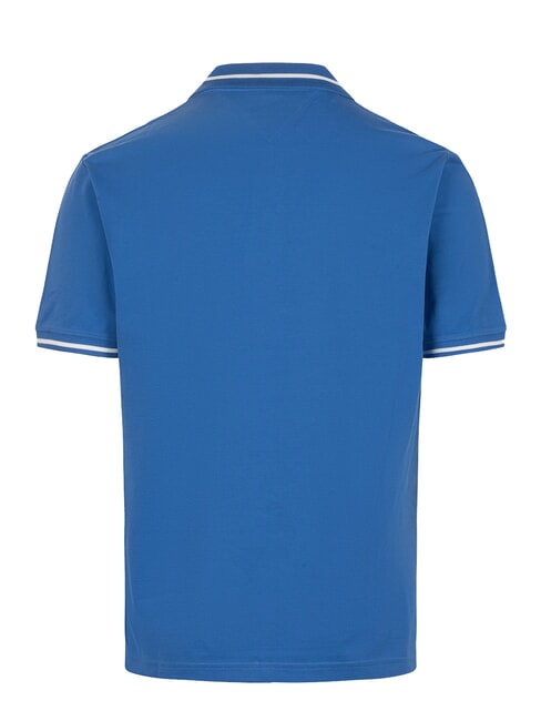 TH JEANS Tricou polo cu m&acirc;necă scurtă, croială slim fit vreme albastră - maiou Polo