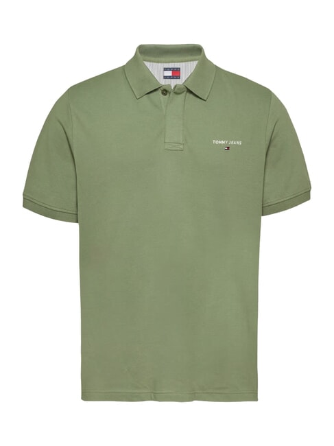 TH JEANS Tricou polo cu m&acirc;necă scurtă și logo Aruba Verde - maiou Polo