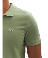TOMMY HILFIGER TH JEANS Tricou polo cu m&acirc;necă scurtă și steag Aruba Verde - maiou Polo - 3