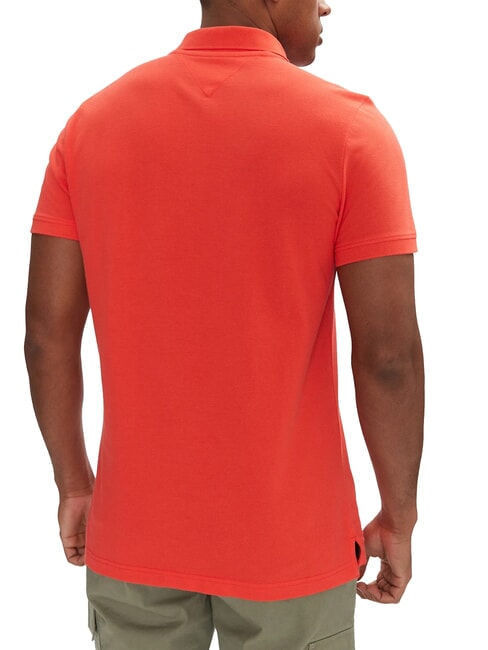 TH JEANS Tricou polo cu m&acirc;necă scurtă și steag vermilion strălucitor - maiou Polo