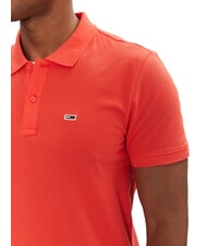 TOMMY HILFIGER TH JEANS Tricou polo cu m&acirc;necă scurtă și steag vermilion strălucitor - maiou Polo - 3