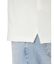 TOMMY HILFIGER TH JEANS Tricou polo cu m&acirc;necă scurtă și logo ecru - maiou Polo - 4