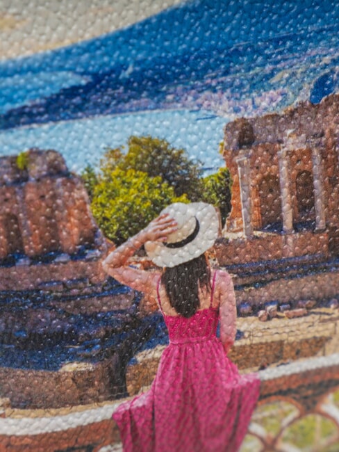 YESBAG Trusă de cosmetică evazată Taormina vara - Truse de toaletă