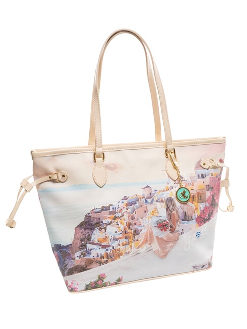 YESBAG Geantă de cumpărături imprimată Apus de soare &icirc;n Grecia - Genți femei