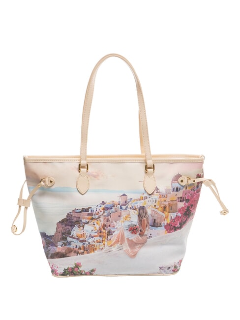 YESBAG Geantă de cumpărături imprimată Apus de soare &icirc;n Grecia - Genți femei