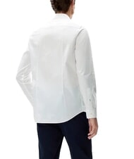 TOMMY HILFIGER TH Cămașă cu m&acirc;necă lungă din bumbac elastic alb clasic - Cămăși pentru bărbați - 2