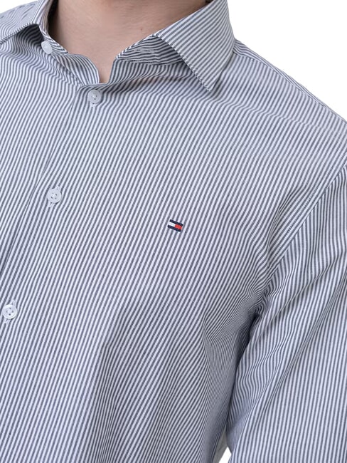 TH Cămașă cu m&acirc;necă lungă safir &icirc;nchis / dungi albe - Cămăși pentru bărbați
