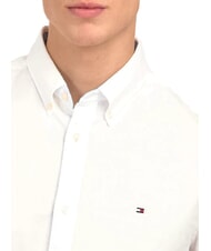 TOMMY HILFIGER TH Cămașă cu m&acirc;necă lungă din bumbac elastic PVH Alb Clasic - Cămăși pentru bărbați - 3