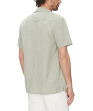 TOMMY HILFIGER TH JEANS Cămașă cu m&acirc;necă scurtă din in și bumbac Aruba Verde - Cămăși pentru bărbați - 2