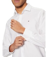 TOMMY HILFIGER TH Cămașă cu m&acirc;necă lungă, croială slim fit alb optic - Cămăși pentru bărbați - 3