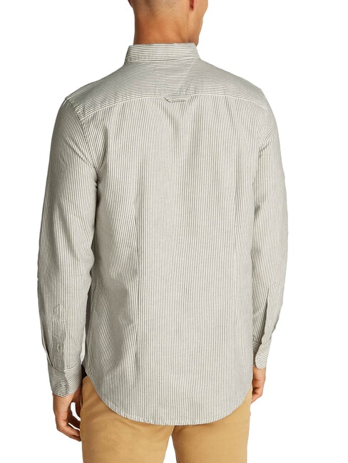 TH JEANS Cămașă cu m&acirc;necă lungă și dungi bleumarin noapte &icirc;ntunecată - Cămăși pentru bărbați