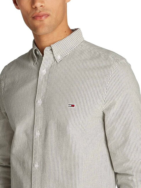 TH JEANS Cămașă cu m&acirc;necă lungă și dungi bleumarin noapte &icirc;ntunecată - Cămăși pentru bărbați