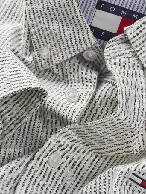 TH JEANS Cămașă cu m&acirc;necă lungă și dungi bleumarin noapte &icirc;ntunecată - Cămăși pentru bărbați