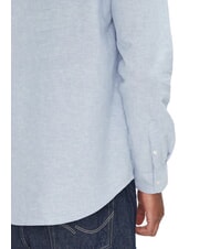 TOMMY HILFIGER TH JEANS Cămașă cu guler mandarin din amestec de in Albastru de Colorado - Cămăși pentru bărbați - 4
