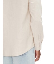 TOMMY HILFIGER TH JEANS Cămașă cu m&acirc;necă lungă din amestec de in bronz relicvă - Cămăși pentru bărbați - 4