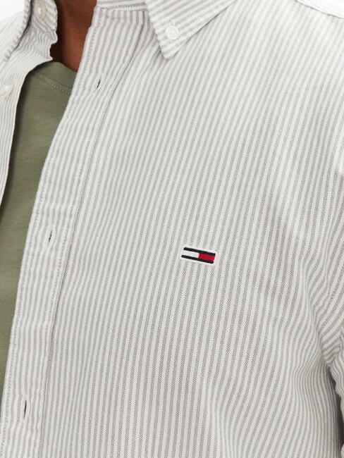 TH JEANS Cămașă cu m&acirc;necă lungă și dungi dungă verde Aruba - Cămăși pentru bărbați