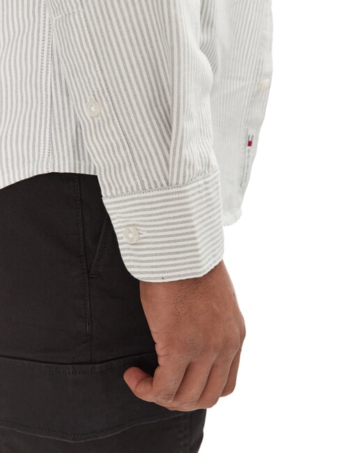 TH JEANS Cămașă cu m&acirc;necă lungă și dungi dungă verde Aruba - Cămăși pentru bărbați