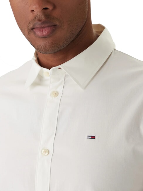 TH JEANS Cămașă cu m&acirc;necă lungă, croială slim fit alb - Cămăși pentru bărbați