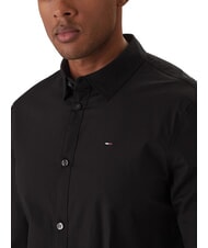 TOMMY HILFIGER TH JEANS Cămașă cu m&acirc;necă lungă, croială slim fit Tommy Black - Cămăși pentru bărbați - 3